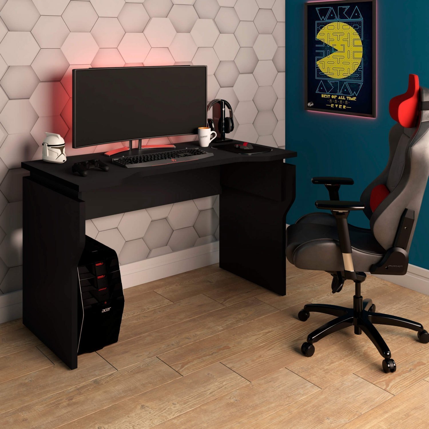Mesa Gamer Escrivaninha 2.0 com Formato Anatômico e Regulagem de Altura Artany é boa?