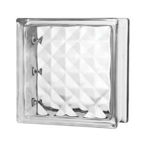 Tijolo de Vidro 19 X 19 X 8 Cm Lapidado Translúcido 06 Unidades Tradestar