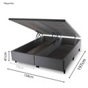 Ver imagem 2 de Base Box Baú Prince Sued Queen Size 158 x 197 x 41cm