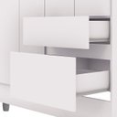 Ver imagem 2 de Guarda Roupa Solteiro 103cm com Espelho Mayra Flex Branco V02 - Mpozenato