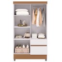 Ver imagem 6 de Guarda Roupa Solteiro 103cm com Espelho Mayra Flex Branco V02 - Mpozenato