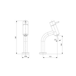 Monocomando para Lavatório de Mesa Bica Baixa Basic - 2