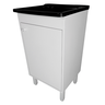 Tanque 26l com Gabinete 46cm 1 Porta + Sifão Entregue Montado Cor: Tanque Preto - 1