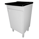 Ver imagem 1 de Tanque 26l com Gabinete 46cm 1 Porta + Sifão Entregue Montado Cor: Tanque Preto