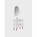 Ver imagem 5 de Gabinete para Banheiro com Cuba e Espelho Organico 80cm Retro Mdf Branco Milano - On Móveis