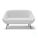 Ver imagem 3 de Kit 01 Namoradeira 02 Lugares e 01 Poltrona Giovana Linho Cinza A05 Pés Palito de Ferro - D'Rossi