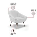 Ver imagem 6 de Kit 01 Namoradeira 02 Lugares e 01 Poltrona Giovana Linho Cinza A05 Pés Palito de Ferro - D'Rossi