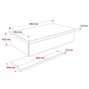 Ver imagem 4 de Kit 2 Bancadas para Banheiro 80cm com Cuba Aria e Prateleira 805W Metrópole Branco/Snow