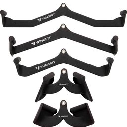 Kit Puxadores Anatômicos Academia Musculação 5 Peças Yangfit - 1