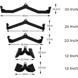 Kit Puxadores Anatômicos Academia Musculação 5 Peças Yangfit - 3