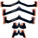 Ver imagem 2 de Kit Puxadores Anatômicos Academia Musculação 5 Peças Yangfit