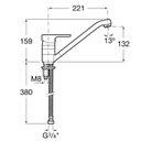 Ver imagem 2 de Monocomando para Cozinha de Mesa Bica Baixa com Arejador Articulado L20