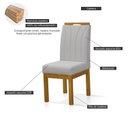 Ver imagem 5 de Kit 2 Cadeiras para Sala de Jantar Portinari Cinza