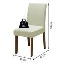 Ver imagem 2 de Conjunto com 2 Cadeiras Estofada Sala de Jantar Trieste Siena Cedro / Areia Dobuê