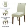 Conjunto com 2 Cadeiras Estofada Sala de Jantar Trieste Siena Cedro / Areia Dobuê - 3