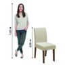 Conjunto com 2 Cadeiras Estofada Sala de Jantar Trieste Siena Cedro / Areia Dobuê - 4