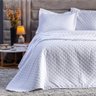 Kit Colcha Cobre Leito Casal Queen 3 Peças 200 Fios Micropercal Top Cores Porta Travesseiro Branco - 1