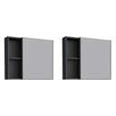 Ver imagem 2 de Kit com 2 Espelheiras para Banheiro com Armário em Aço