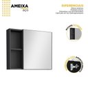 Ver imagem 6 de Kit com 2 Espelheiras para Banheiro com Armário em Aço Preto