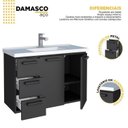 Ver mais imagens de Kit com 2 Gabinetes para Banheiro em Aço 3 Gavetas 81cm Preto