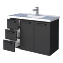 Ver imagem 7 de Kit com 2 Gabinetes para Banheiro em Aço 3 Gavetas 81cm Preto
