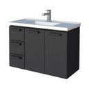 Ver imagem 3 de Kit com 2 Gabinetes para Banheiro em Aço 3 Gavetas 81cm Preto