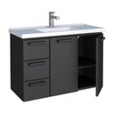 Ver imagem 4 de Kit com 2 Gabinetes para Banheiro em Aço 3 Gavetas 81cm Preto