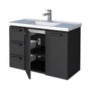 Ver imagem 5 de Kit com 2 Gabinetes para Banheiro em Aço 3 Gavetas 81cm Preto