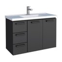 Ver imagem 2 de Kit com 2 Gabinetes para Banheiro em Aço 3 Gavetas 81cm Preto