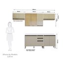Ver imagem 3 de Cozinha Modulada Compacta 5 Peças com Tampo Linea Luciane Móveis