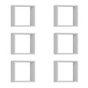 Ver imagem 1 de Kit 6 Nichos Organizador de Parede Quadrado Branco - Montanaris Decor Md Montanaris Decor Nicho Quad