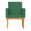 Ver imagem 2 de Poltrona Decorativa para Sala Bella Base Madeira Maciça Veludo Divini Decor:verde
