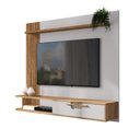 Ver imagem 2 de Painel Jeri Suspenso Tv 65 Polegadas Porta Ratan Sala - Cinamomo/ Off