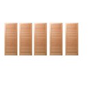 Ver mais imagens de Kit com 5 Folhas de Porta Maciça 210x72cm Eucalipto PM09 Veneziana Cruzeiro Portas Marrom/Nude