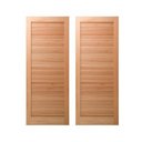 Ver mais imagens de Kit com 2 Folhas de Porta Maciça 210x82cm Eucalipto PM09 Veneziana Cruzeiro Portas Marrom/Nude