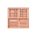 Ver imagem 1 de Kit com 2 Janelas Guilhotina com Ferragem Je821 Esel 100x100x12cm