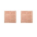 Ver imagem 5 de Kit com 2 Janelas Guilhotina com Ferragem Je821 Esel 100x100x12cm