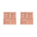 Ver imagem 2 de Kit com 2 Janelas Guilhotina com Ferragem Je821 Esel 100x120x12cm