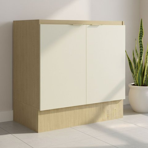 Balcão com Rodapé 2 Portas e 1 Prateleira sem Tampo 80cm Nanda Tecnomobili