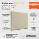 Ver imagem 3 de Cabeceira para Cama Box Casal Padrão Mirella 140cm Moderna com Frame Linho Bege - Desk Design