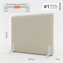 Ver imagem 4 de Cabeceira para Cama Box Casal Padrão Mirella 140cm Moderna com Frame Linho Bege - Desk Design