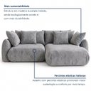Ver imagem 5 de Sofá Cama Modular Orgânico Retrátil 4 Lugares com Almofadas 280cm Malibu