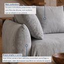 Ver imagem 6 de Sofá Cama Modular Orgânico Retrátil 4 Lugares com Almofadas 280cm Malibu