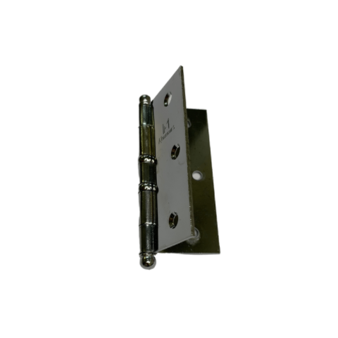 Cartela de Dobradiças C/ 3 Unidades - 3.1/2x3" - Md 5296 - Aço Cromado - Metalúrgica Rodrigues