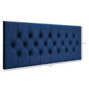 Ver imagem 5 de Cabeceira Painel Cama Casal 1,40 Capitonê Box Estofada - Azul Suede