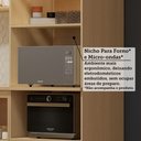 Ver mais imagens de Paneleiro 100% MDF 2 Portas com Vidro 1 Gaveta com Espaço Torre Quente 70cm Aura Luciane Móveis