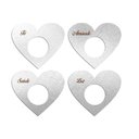 Ver imagem 1 de Porta Guardanapo Coração Desejos Kit 4 Peças 7,5cmx6,5cm - Cria Arte Laser Prata