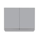 Ver imagem 5 de Armário de Cozinha Aéreo 80cm 2 Portas Califórnia Cinza Claro - Lumil