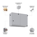 Ver imagem 3 de Armário de Cozinha Aéreo 80cm 2 Portas Califórnia Cinza Claro - Lumil