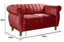 Ver imagem 3 de Namoradeira Realeza Sofá Chesterfield Decoração Sala Recepção Estilo Retrô Vermelho Bordô